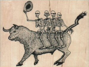 Skeleton Quartet/Bull 3 3/4 x 2 3/4-0