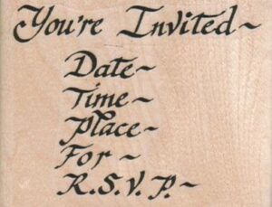 Youre Invited (Script) 3 x 2 1/4-0