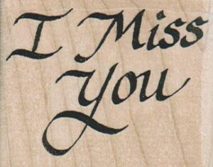 I Miss You (Script) 2 1/4 x 1 3/4-0