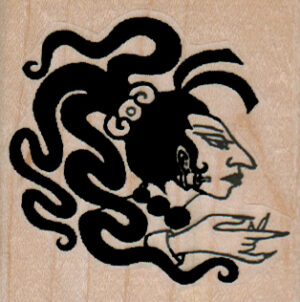 Aztec Lady Wild Hair Black 2 1/4 x 2 1/4-0