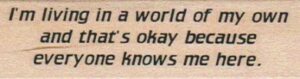 I'm Living In A World 1 x 3-0