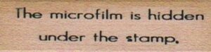 The Microfilm Is Hidden 3/4 x 2 1/4-0