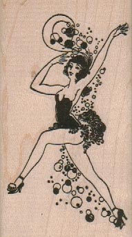 Dancing Lady In Bubbles 2 1/2 x 3 1/2-0