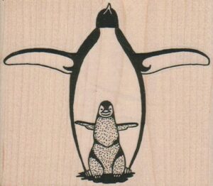 Penguin Mother And Child 3 1/2 x 3-0