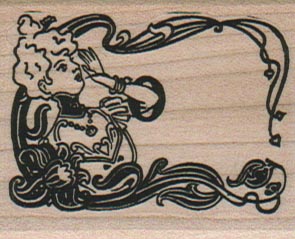 Art Nouveau Lady 1 3/4 x 2-0