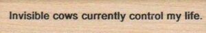 Invisible Cows Currently Control My Life 3/4 x 3 1/4-0