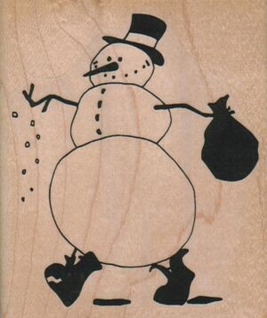 Snowman With Bag 3 x 3 1/2-0