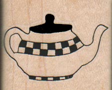 Checkered Teapot/Sm 1 1/2 x 1 1/4-0