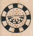 Checkered Circle/Watermelon/Sm 1 x 1-0