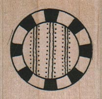 Checkered Circle/Stripes/Lg 1 1/2 x 1 1/2-0