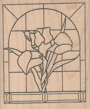 Stained Glass/Flower/Sm 3 x 3 1/2-0