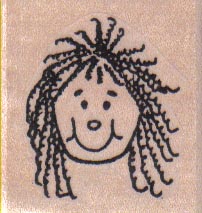 Curly Haired Girl 1 1/2 x 1 1/2-0