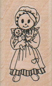 Girl With Doll 1 1/4 x 2-0