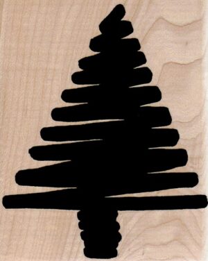 Solid Line Christmas Tree 3 1/2 x 4 1/4-0