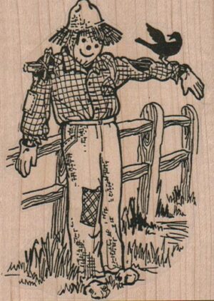 Scarecrow By Fence 2 3/4 x 3 1/2-0