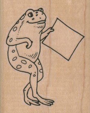 Frog Walking With Sign 2 x 2 1/2-0