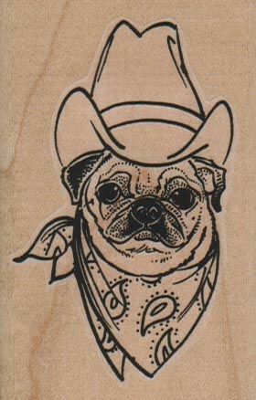 Pug In Scarf 2 x 3-0