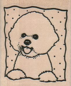 Bichon in Square 1 3/4 x 2-0