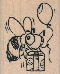 Bee With Gift & Balloon 1 1/2 x 1 3/4-0