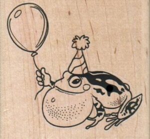 Party Frog With Balloon 2 3/4 x 2 1/2-0