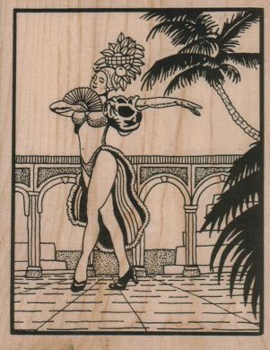 Dancer With Palms & Arches 4 1/4 x 5 1/4-0