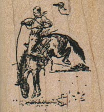 Cowboy On Bucking Horse 1 1/2 x 1 1/2-0
