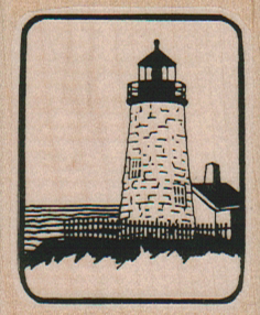 Lighthouse In Square 1 3/4 x 2-0