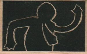 Chalk Outline Man 1 3/4 x 2 3/4-0