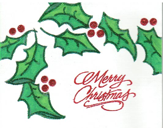 Merry Christmas Calligraphy/Lg 1 3/4 x 2 1/2-37728
