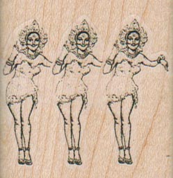 Pointing Showgirl Trio 1 3/4 x 1 3/4-0