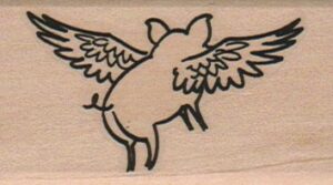 Flying Pig Side View 1 1/2 x 2 1/4-0