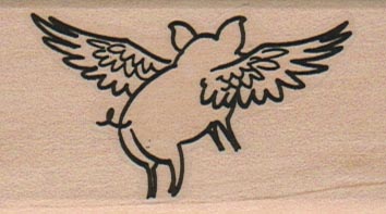 Flying Pig Side View 1 1/2 x 2 1/4-0