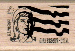 Girl Scouts USA Postoid 1 1/4 x 1 1/2-0