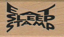 Eat Sleep Stamp 1 x 1 1/2-0