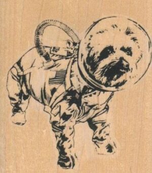 Terrier Dog In Space 2 1/4 x 2 1/2-0