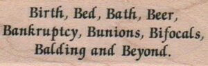 Birth, Bed, Bath 1 x 2 1/2-0