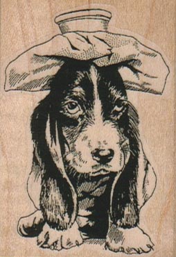 Sick Basset Hound Dog 1 3/4 x 2 1/2-0