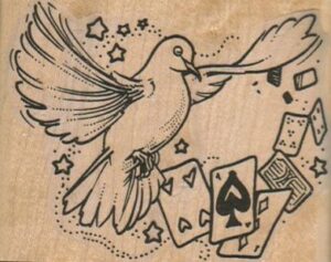 Dove And Cards 3 1/4 x 2 1/2-0