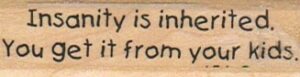 Insanity Is Inherited 3/4 x 2 1/4-0