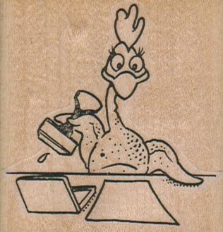 Rubber Chicken Stamping 2 1/4 x 2 1/4-0