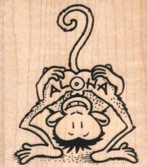Aloha Monkey 2 1/4 x 2 1/2-0