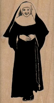 Nun With Rosary 1 1/2 x 2 3/4-0