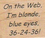 On The Web I'm Blonde 1 1/4 x 1 1/4-0