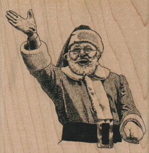 Waving Santa 2 3/4 x 2 3/4-0