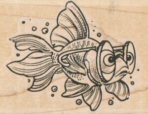 Fish With Glasses 2 x 2 1/2-0