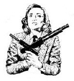 Hillary Clinton With Guns 2 1/2 x 2 3/4-0