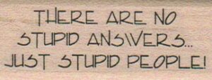 There Are No Stupid 1 x 2 1/4-0