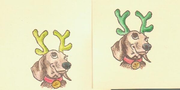 Dachshund With Antlers 2 x 2 1/2-34023