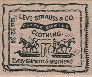 Levi Strauss Label 2 x 2 1/4-0