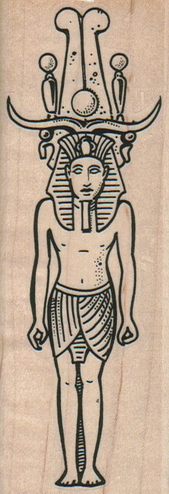 Egyptian Statue Man 1 3/4 x 4 3/4-0